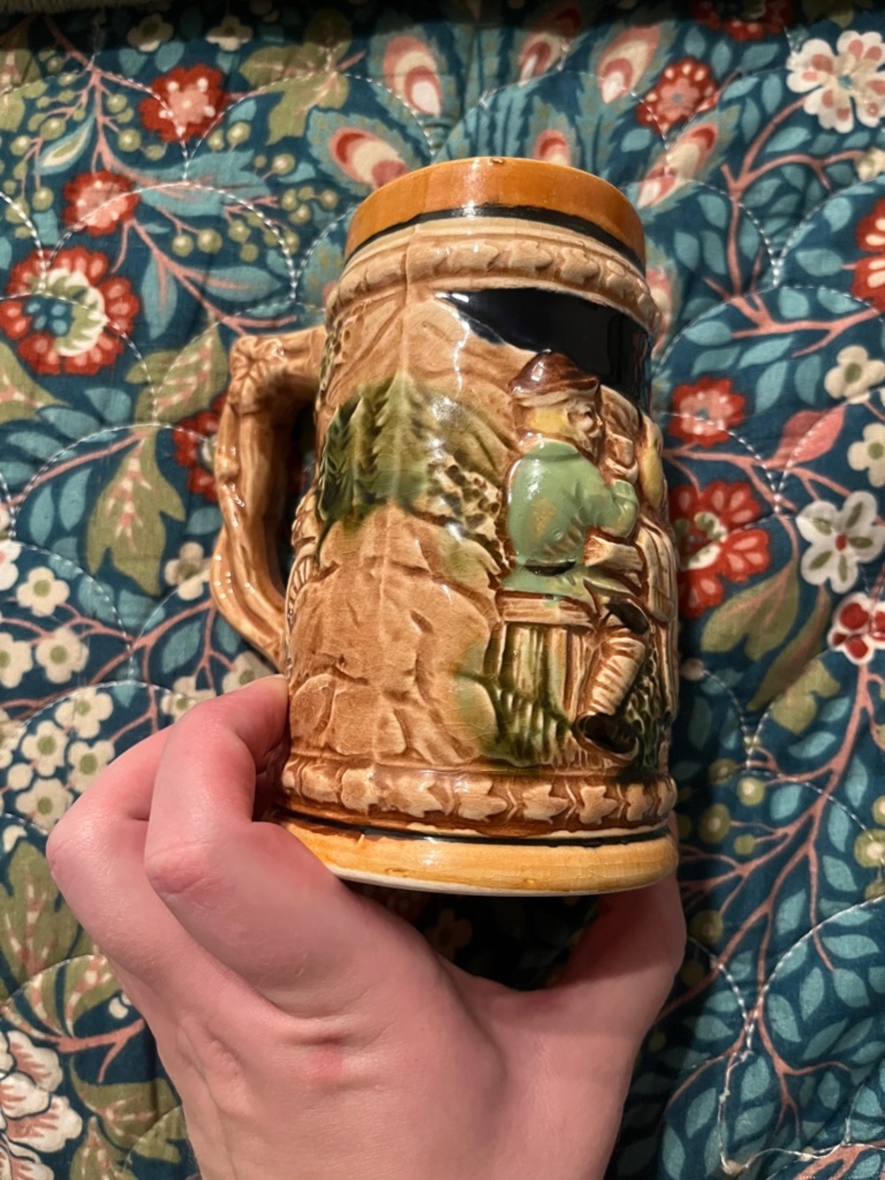 Vintage Ceramic Japanese stein mug